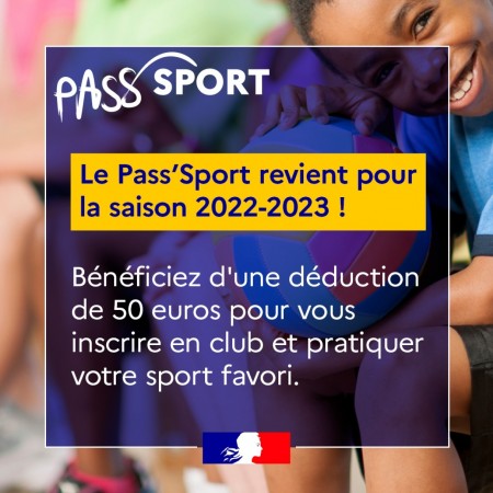 Le Pass'Sport revient pour la saisons 2022/2023